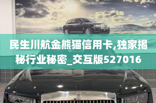 民生川航金熊猫信用卡,独家揭秘行业秘密_交互版527016