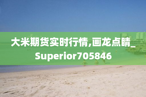 大米期货实时行情,画龙点睛_Superior705846