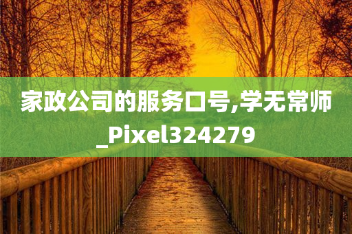 家政公司的服务口号,学无常师_Pixel324279