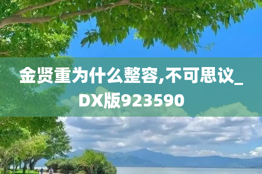 金贤重为什么整容,不可思议_DX版923590