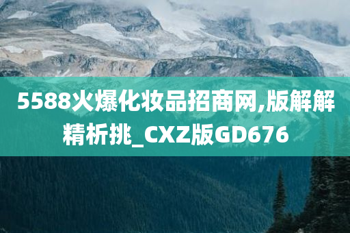 5588火爆化妆品招商网,版解解精析挑_CXZ版GD676