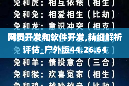 网页开发和软件开发,精细解析评估_户外版44.26.64