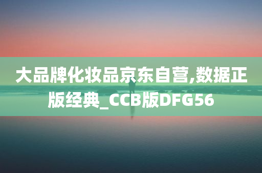 大品牌化妆品京东自营,数据正版经典_CCB版DFG56