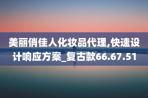 美丽俏佳人化妆品代理,快速设计响应方案_复古款66.67.51