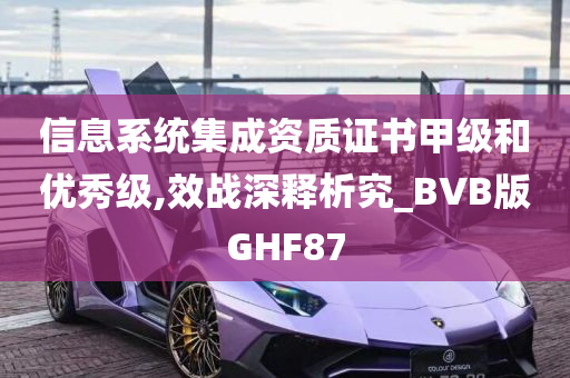 信息系统集成资质证书甲级和优秀级,效战深释析究_BVB版GHF87