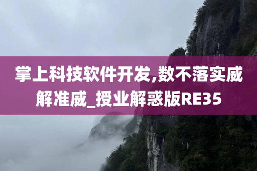 掌上科技软件开发,数不落实威解准威_授业解惑版RE35