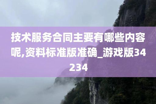 技术服务合同主要有哪些内容呢,资料标准版准确_游戏版34234