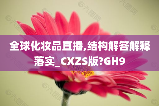 全球化妆品直播,结构解答解释落实_CXZS版?GH9