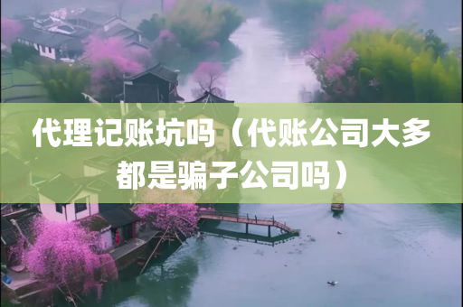 代理记账坑吗（代账公司大多都是骗子公司吗）