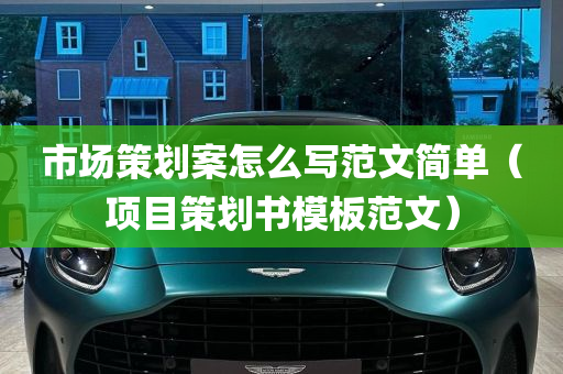 市场策划案怎么写范文简单（项目策划书模板范文）