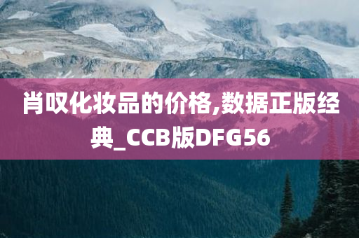 肖叹化妆品的价格,数据正版经典_CCB版DFG56