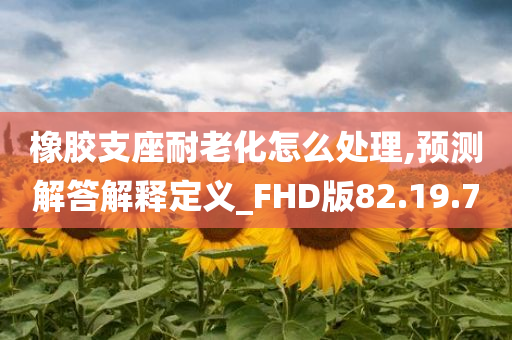 橡胶支座耐老化怎么处理,预测解答解释定义_FHD版82.19.70