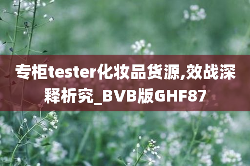 专柜tester化妆品货源,效战深释析究_BVB版GHF87