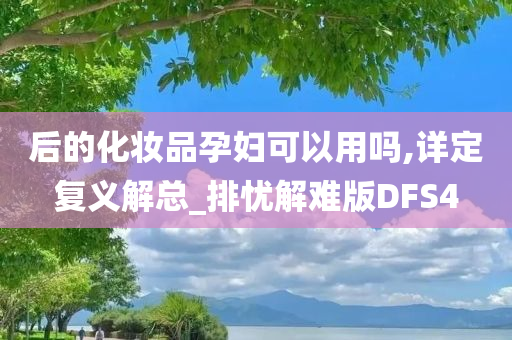 后的化妆品孕妇可以用吗,详定复义解总_排忧解难版DFS4