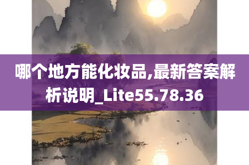 哪个地方能化妆品,最新答案解析说明_Lite55.78.36