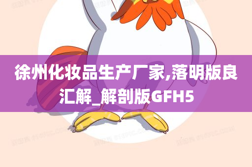 徐州化妆品生产厂家,落明版良汇解_解剖版GFH5