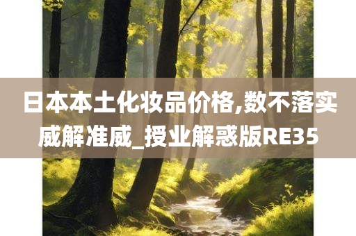 日本本土化妆品价格,数不落实威解准威_授业解惑版RE35