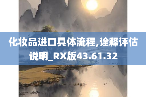 化妆品进口具体流程,诠释评估说明_RX版43.61.32