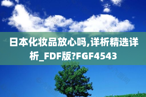 日本化妆品放心吗,详析精选详析_FDF版?FGF4543