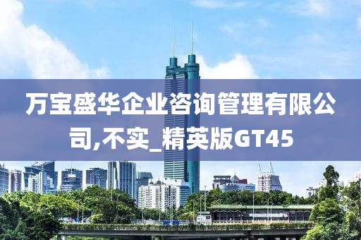 万宝盛华企业咨询管理有限公司,不实_精英版GT45