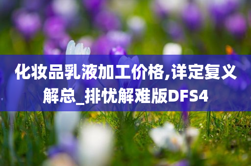 化妆品乳液加工价格,详定复义解总_排忧解难版DFS4