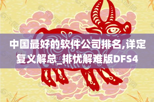 中国最好的软件公司排名,详定复义解总_排忧解难版DFS4