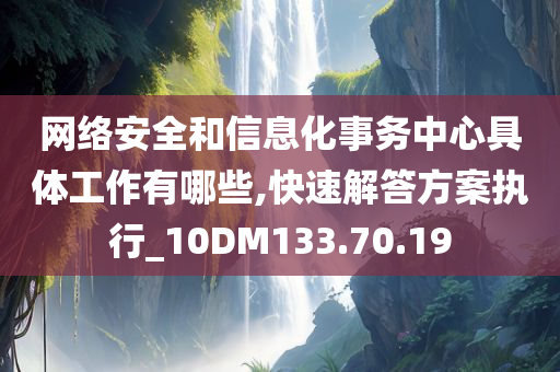 网络安全和信息化事务中心具体工作有哪些,快速解答方案执行_10DM133.70.19